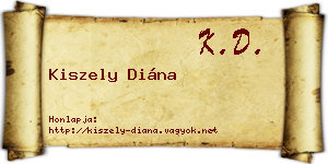 Kiszely Diána névjegykártya