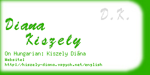 diana kiszely business card